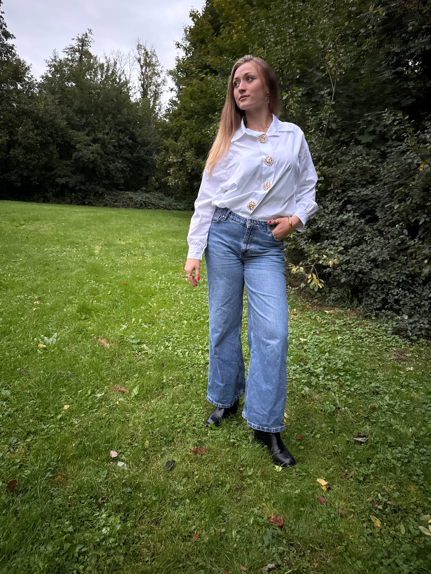 Chemise broches soleils
