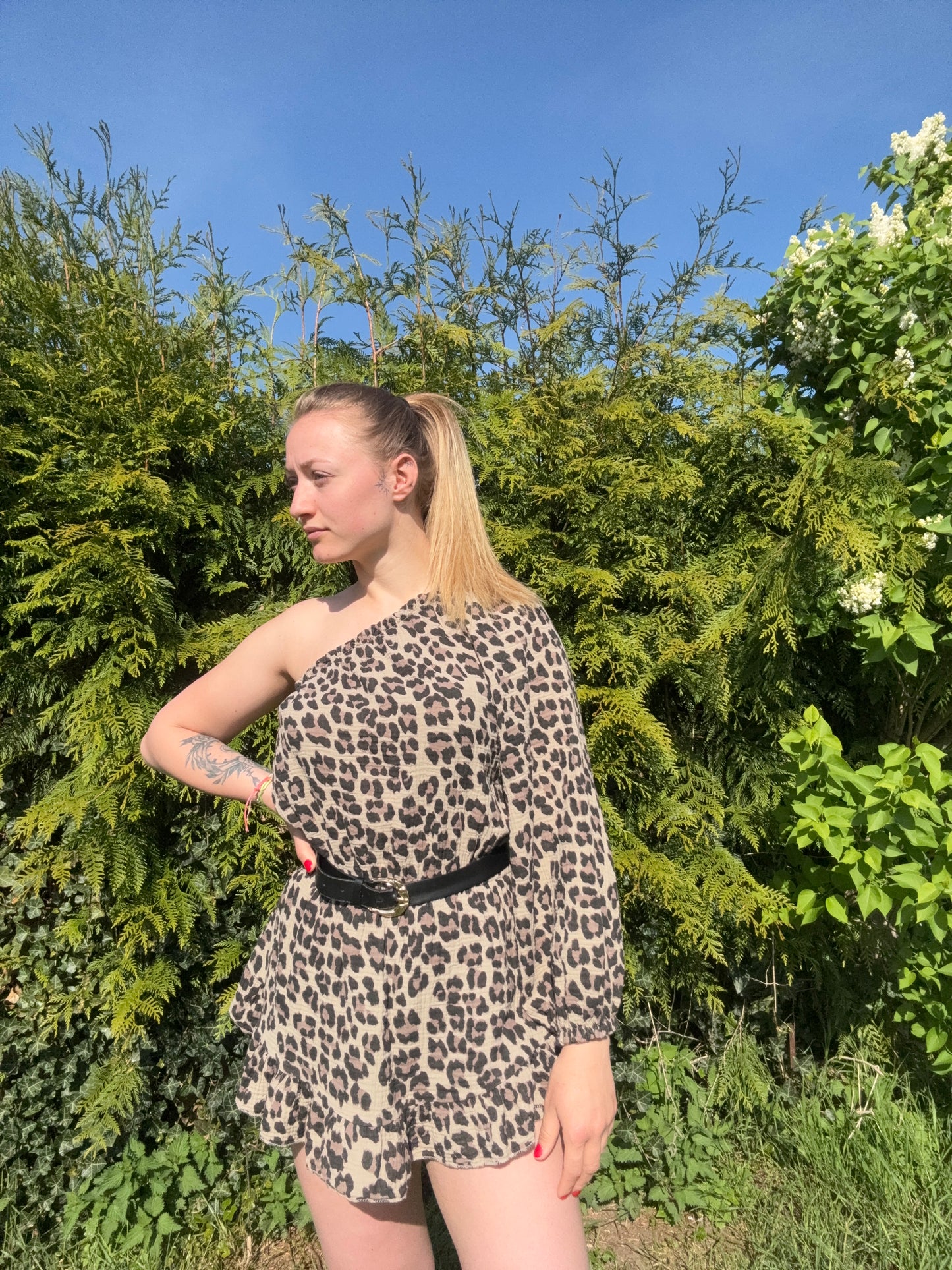 Combi short léopard