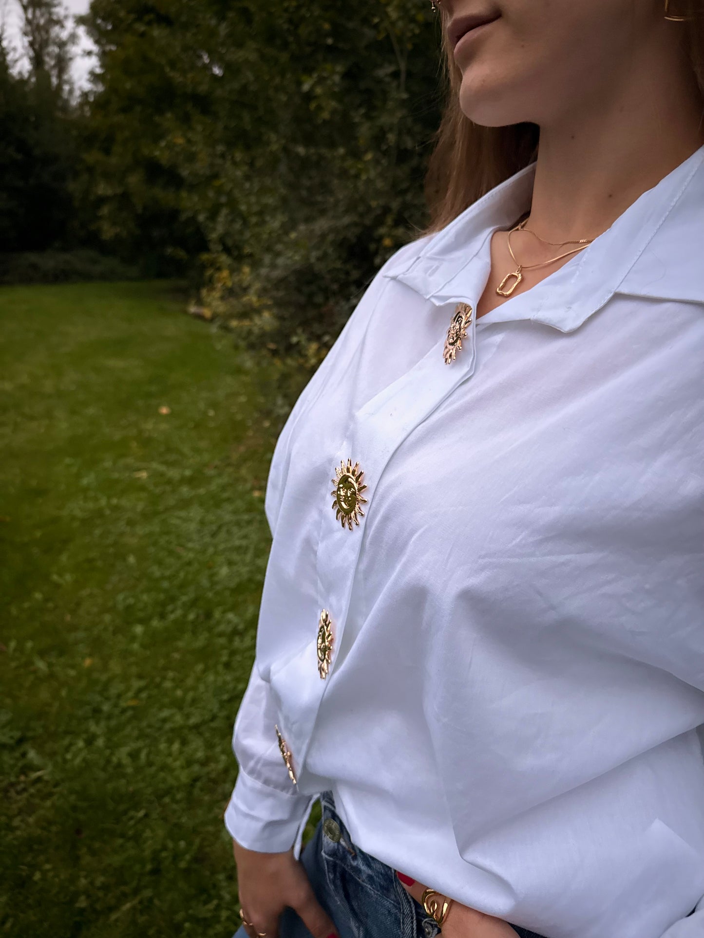 Chemise broches soleils