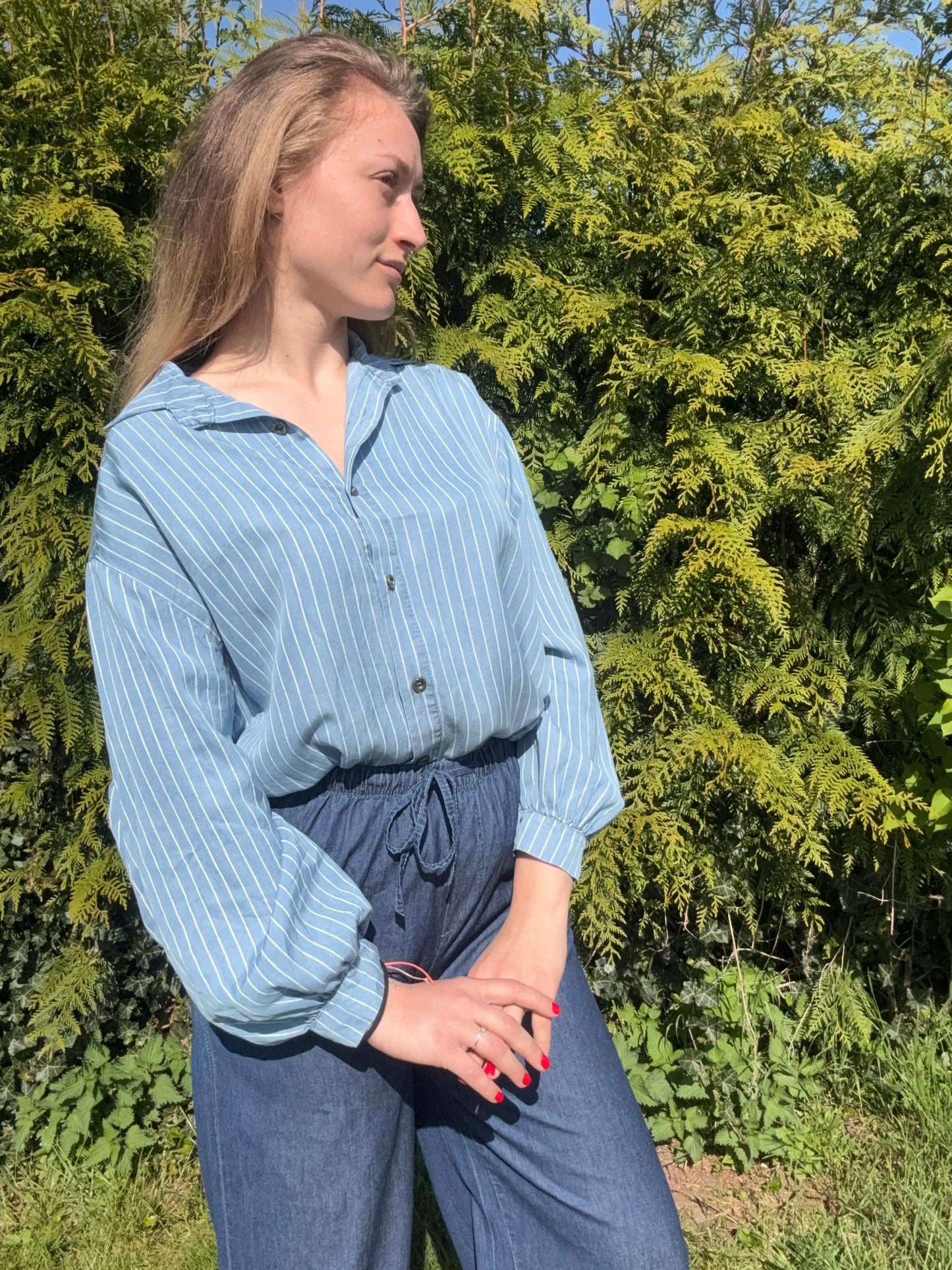 Chemise effet jean