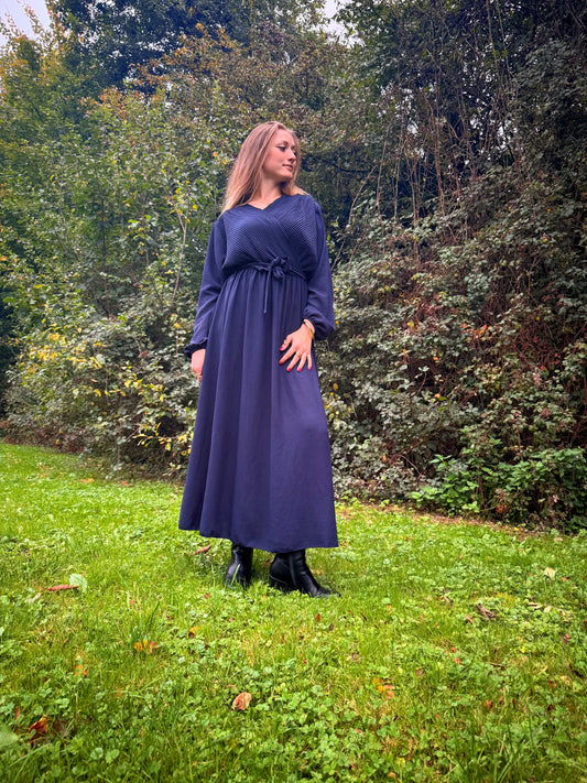 Robe longue bleue