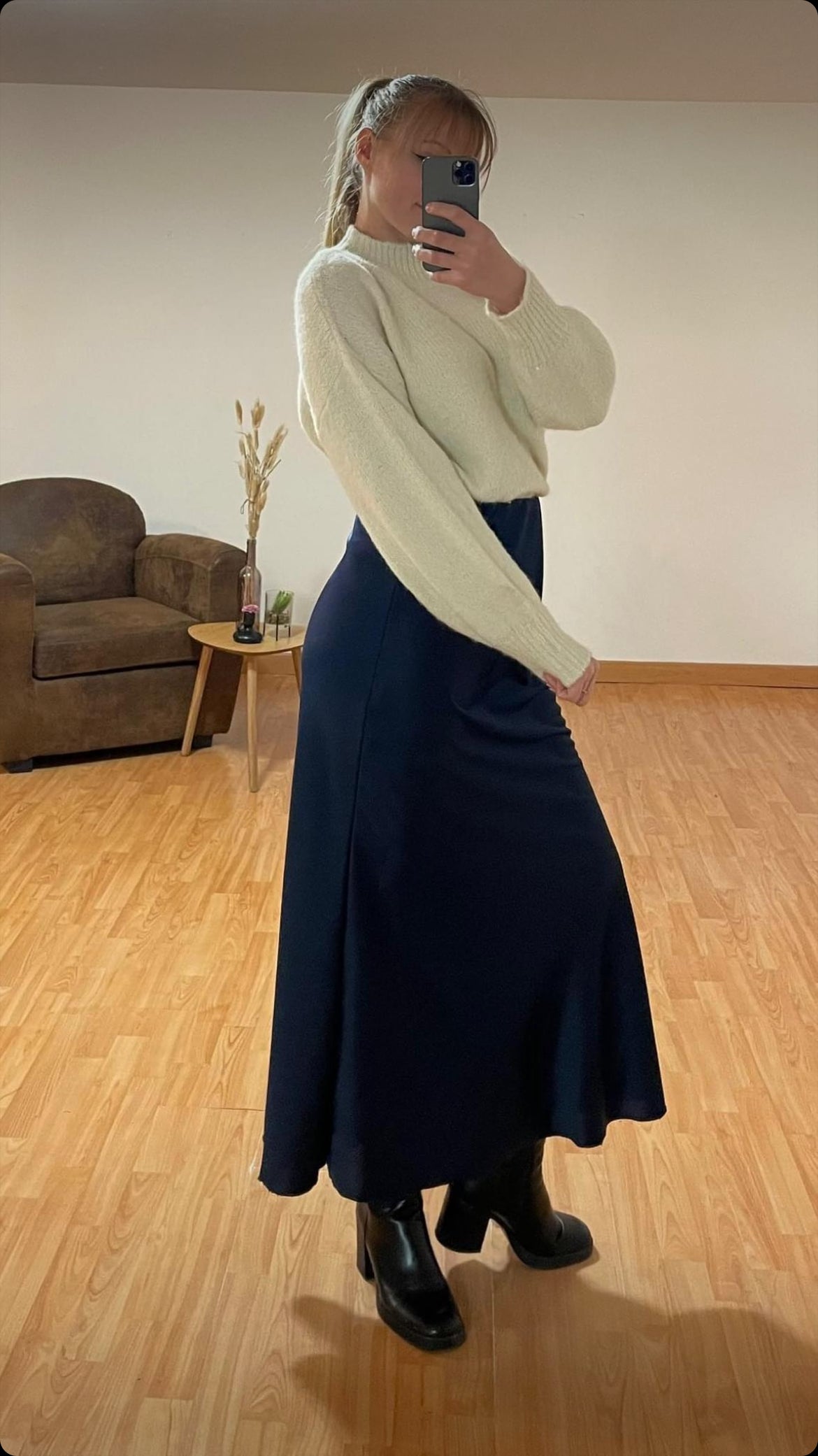 Jupe effet satin 3coloris