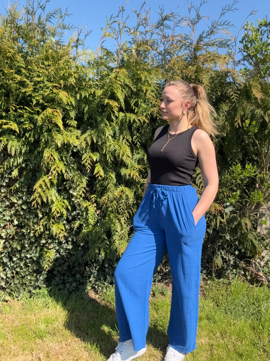 Pantalon en gaz de coton