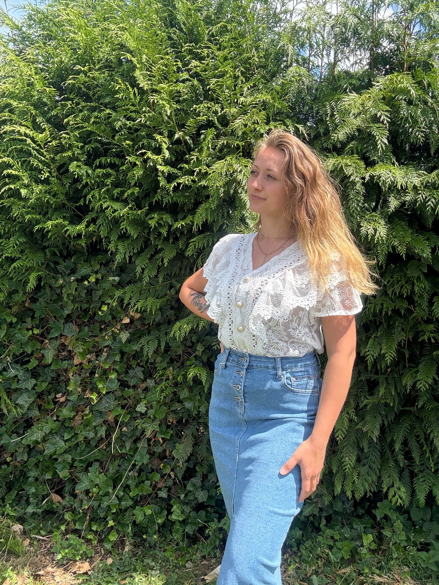 Blouse bohème blanche