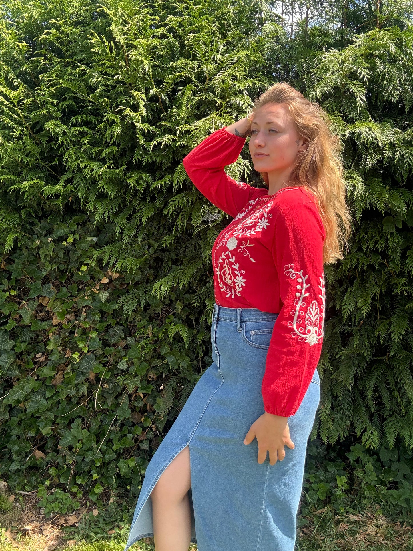 Blouse Bohème Rouge